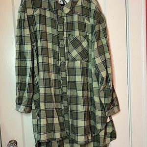 Free People Plaid Dress XL Oversized.